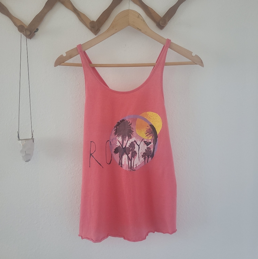 Roxy criss cross back tank top
